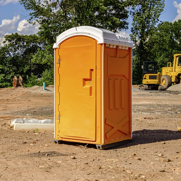 how often are the portable restrooms cleaned and serviced during a rental period in Wade NC